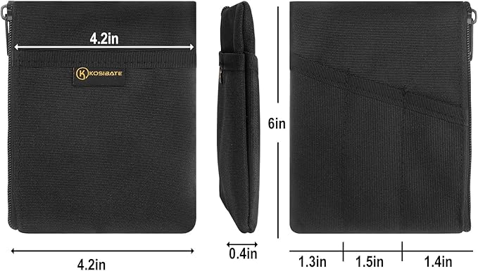 Kosibate EDC Pouch, EDC Organizer, Tool Pouch for Knife/Flashlight/Tactical Pen/Card-Men's Slim Pocket Organizer for Daily Carry