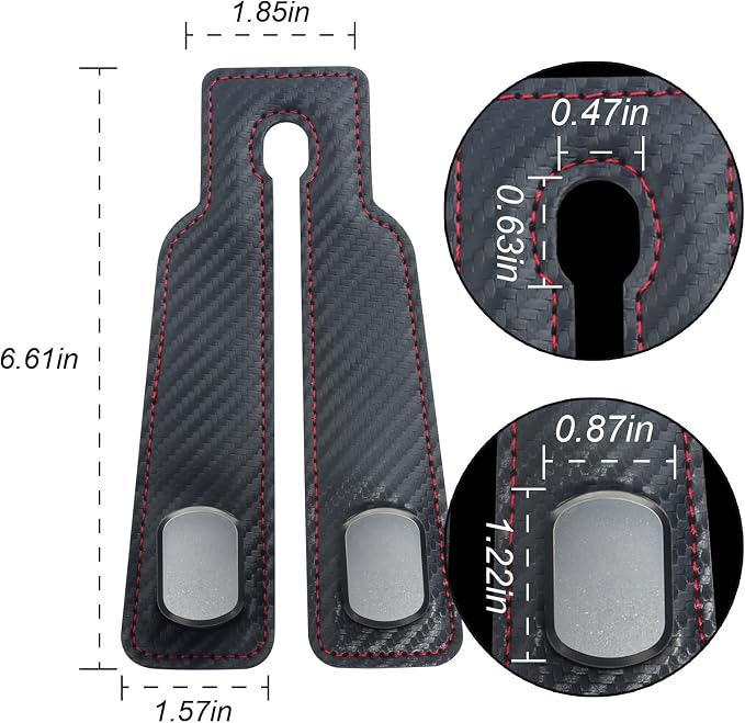 Car Seat Hooks for Headrest,Purse Hook & Back Storage Hook, Zinc Alloy & Suede Material Heavy Duty Car Hooks for Purses and Bags,Universal Fit for Most Vehicles (Carbon)