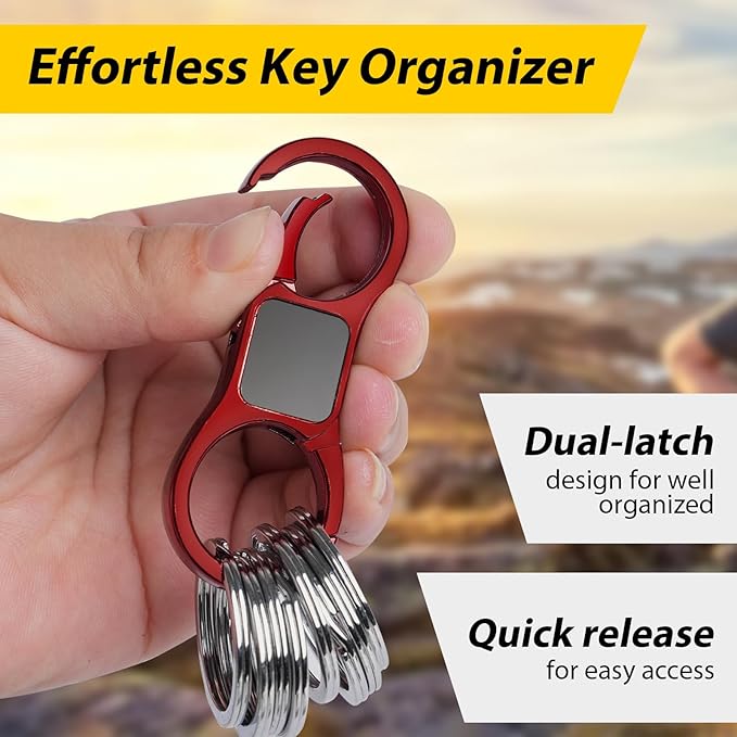 DAYGOS Key Chain - Quick Release Keychain with 8 Key Rings - Heavy Duty Car Keychains Organizer
