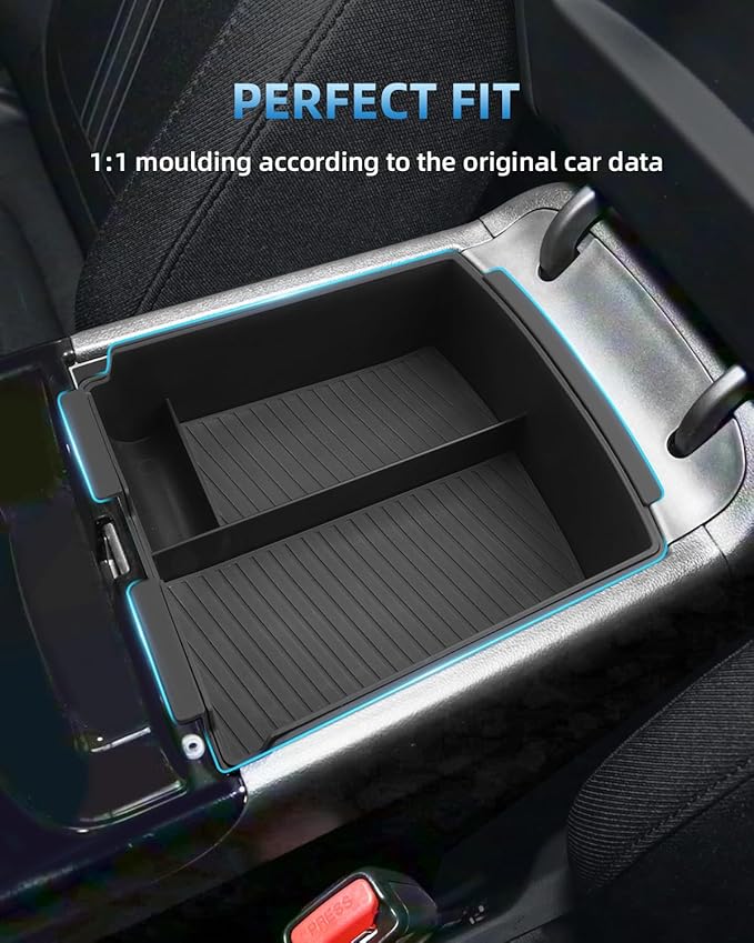 Double-Layer Center Console Armrest Organizer for 2026 2025 Hyundai Tucson(Limited)/Tucson Hybrid/Tucson Plug-in Hybrid, 2026 2025 Hyundai Tucson accessories-ONLY Fit Electronic Shift