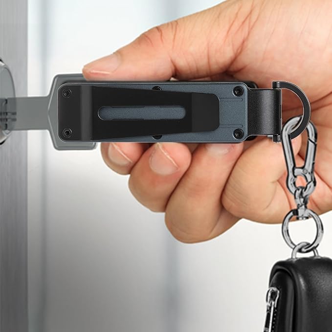 Compact Metal Key Organizer Minimalist Key Holder Secures 1-5 Keys | Durable solid metal key case, slim pocket design, safely holds up to 5 keys, lightweight portable daily keychain accessory