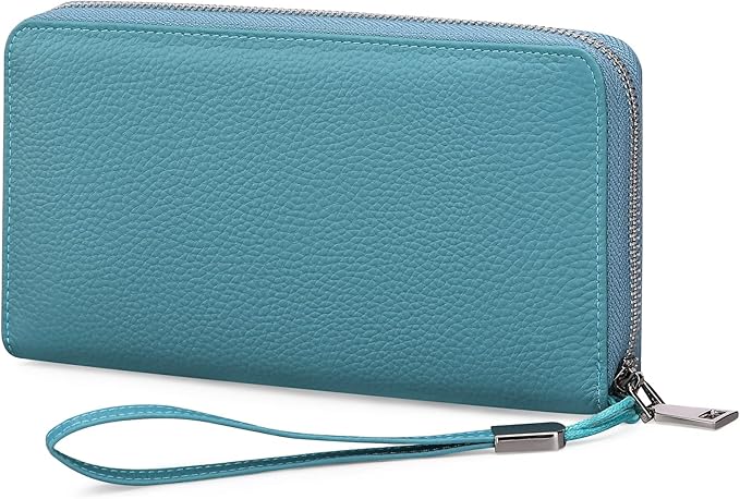 SENDEFN Leather Women's Wallets RFID Blocking Zip Around Large Capacity Long Credit Card Holder Wallet