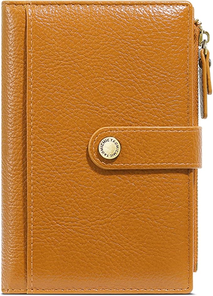 Slim RFID Blocking Passport Holder Wallet,PU Leather Travel Card Organizer,Lightweight Passport Case for Women Men (Yellow)