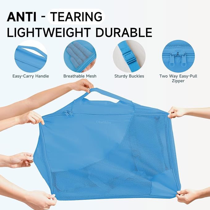 OlarHike 11 Set Packing Cubes for Travel, Gifts for Women Mom,Anti-Tearing Suitcase Organizer with Over 1000 pcs Mesh Holes,Vacation Essentials & Accessories for Cruise Ship