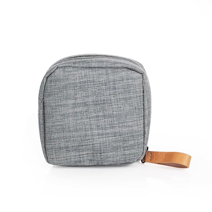 Hekyip Mini Cosmetic Bag, Travel Makeup Pouch, Portable Waterproof Cosmetic Pouch for Girls Women, Mini (Mini Gray)