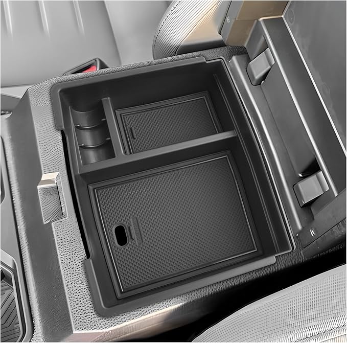 SXCY for 2024 2025 2026 Toyota Tacoma Center Console Organizer for 2024 2025 2026 Tacoma Accessories for 2024-2026 Toyota Tacoma Console Organizer Tray 2026 Tacoma Limited Accessories (w/USB Hole)