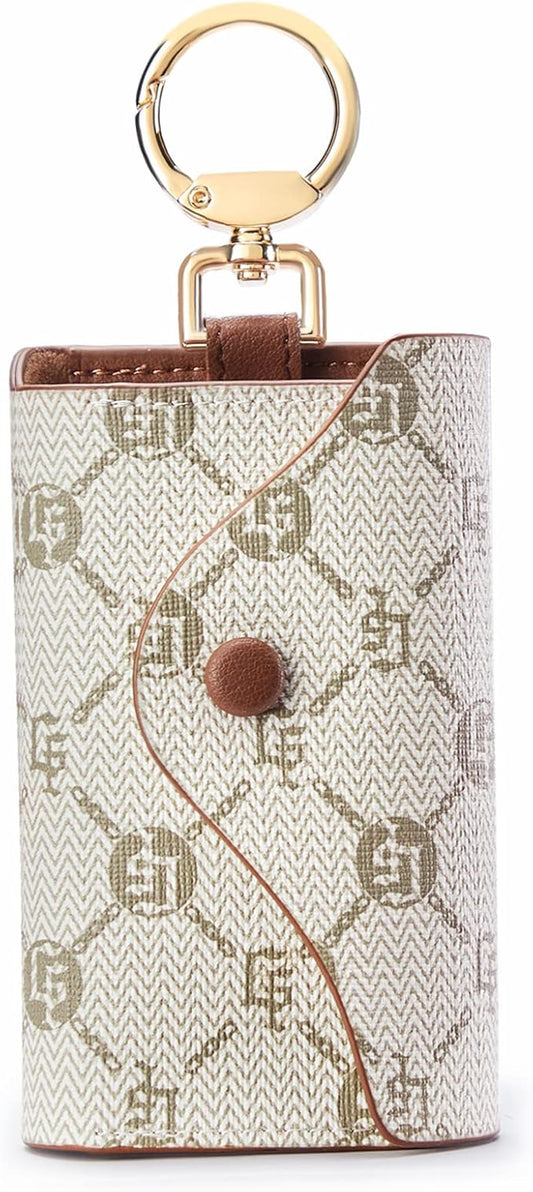 GOLF SUPAGS Women PVC Leather Car Key Chain Card Holder Wallet Pouch 6 Hook Snap Closure keys Money Organizer Case | Card Holder, 6 Hook, Snap Closure, keys, Money Organizer, Case
