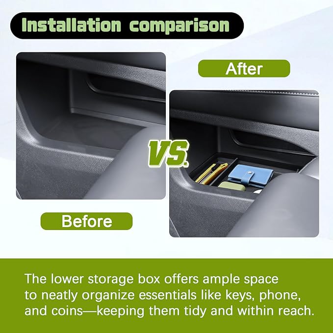 HGWEI Lower Center Console Organizer Compatible with Nissan Pathfinder 2022 2023 2024 2025 2026 Interior Accessories Floor Armrest Storage Box Insert Tray Interior Compartment Divider