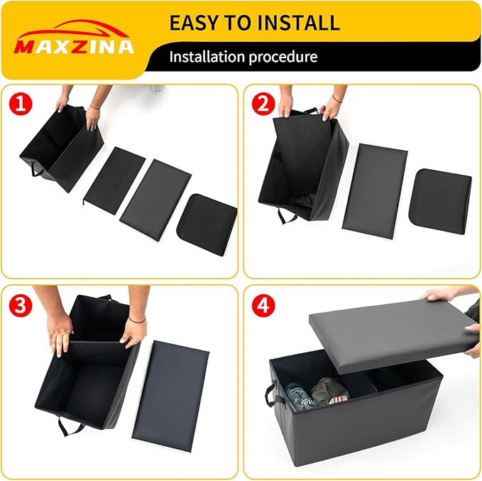Seat Aisle Storage Box Compatible with 2020-2026 Ford Explorer Rear Car Seat Organizer Foldable Backseat 2nd Row Kids Toys Travel Storage Bin for 2025 Explorer 6 Seats Accessories