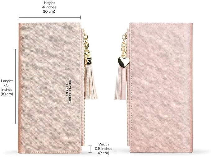 Valentoria Womens Wallet Cute Elegant Long Slim Card Holder Case Minimalist Coin Purse Thin Tassels Zip Clutch Wallets for Girls Ladies | Cute, Elegant, Long, Slim, Case, Minimalist