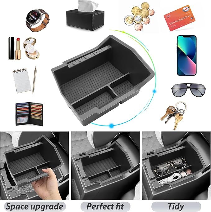 SKTU for 2025 2026 Subaru Forester Accessories Center Console Organizer for 2025 2026 Subaru Forester (Base/Premium/Sport/Limited/Touring) Console Tray 2025 2026 Forester ABS Middle Console Organizer