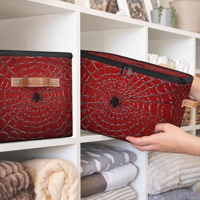 Storage Basket for Bedroom Kitchen Bathroom Storage Bins with Lids Collapsible Toy Cube Storage Organizer for Kid Teen Women Men