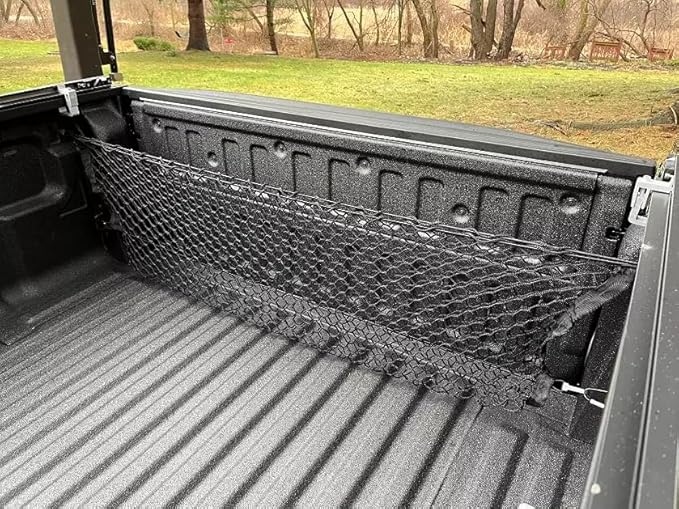 Trunk Organizer Cargo Net for Ford Ranger 2019–2025 – Envelope Style Cargo Net for Pickup – Premium Mesh Elastic Car Trunk Organizer Vehicle Carrier Storage – Compatible with Ranger