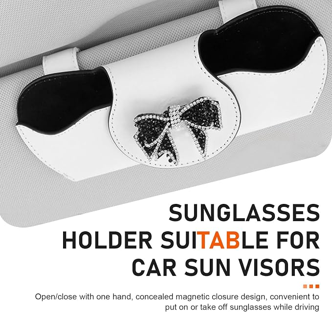 Sunglass Holder for Car Visor, Scratch-resistant Sunglasses Storage Holder, Sun Visor Storage Box Accessory