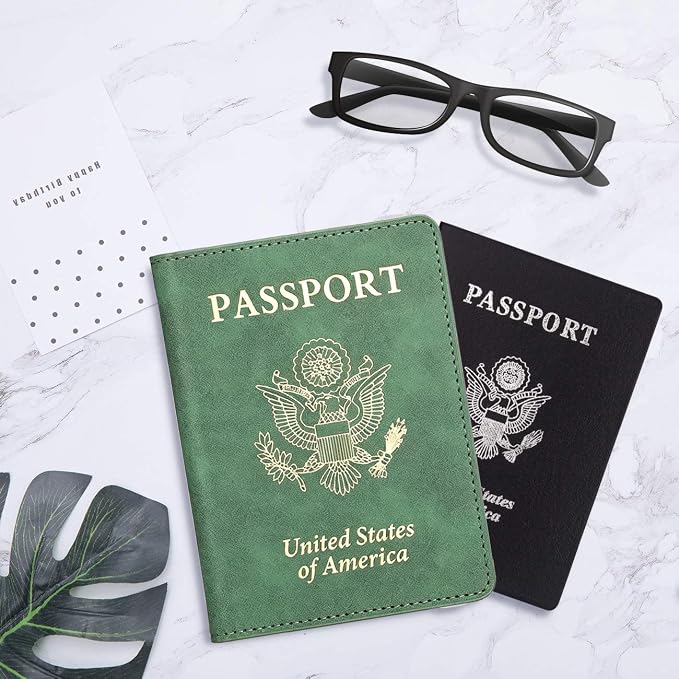 Passport Holder Covers Case, Waterproof Rfid Blocking Travel Wallet | Made Of Soft Pu Leather, It Is Scratch-Resistant, Waterproof, Crease-Resistant, and Is Lightweight, Thin and Durable