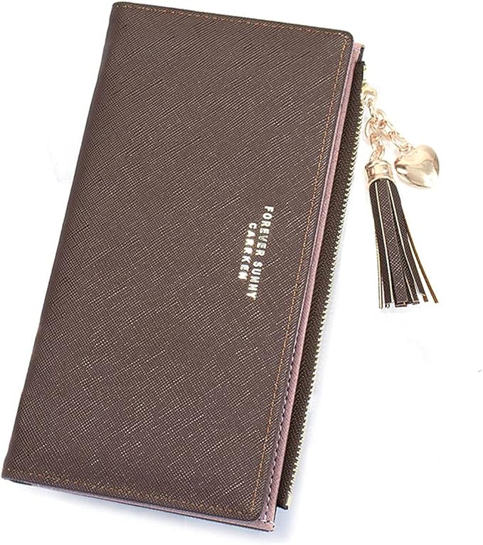 Valentoria Womens Wallet Cute Elegant Long Slim Card Holder Case Minimalist Coin Purse Thin Tassels Zip Clutch Wallets for Girls Ladies | Cute, Elegant, Long, Slim, Case, Minimalist