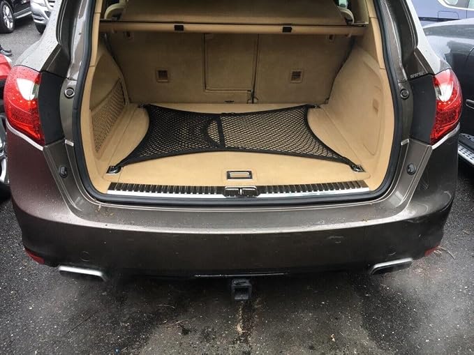 Trunk Organizer Cargo Net for Porsche Cayenne 2011-2026 – Floor Style Cargo Net for SUV – Premium Mesh Elastic Car Trunk Organizer Vehicle Carrier Storage – Compatible with Cayenne