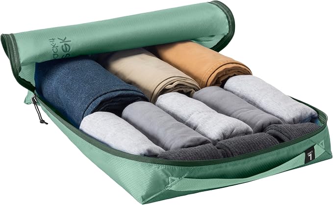 Eagle Creek Pack-It Isolate Extended Stay Set - Includes Shoe Sack, M Clean/Dirty Cube, 2x M Isolate Cube & 2x L - Travel Essentials - Willow Green