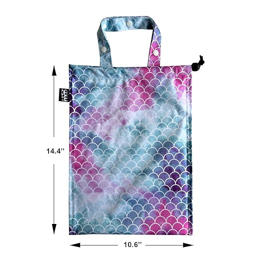 Cute Hanging Car Trash Garbage Bag 100% Leakproof Waterproof Multipurpose for Car Back Front Seat Console with Hanging Strap (Mermaid)