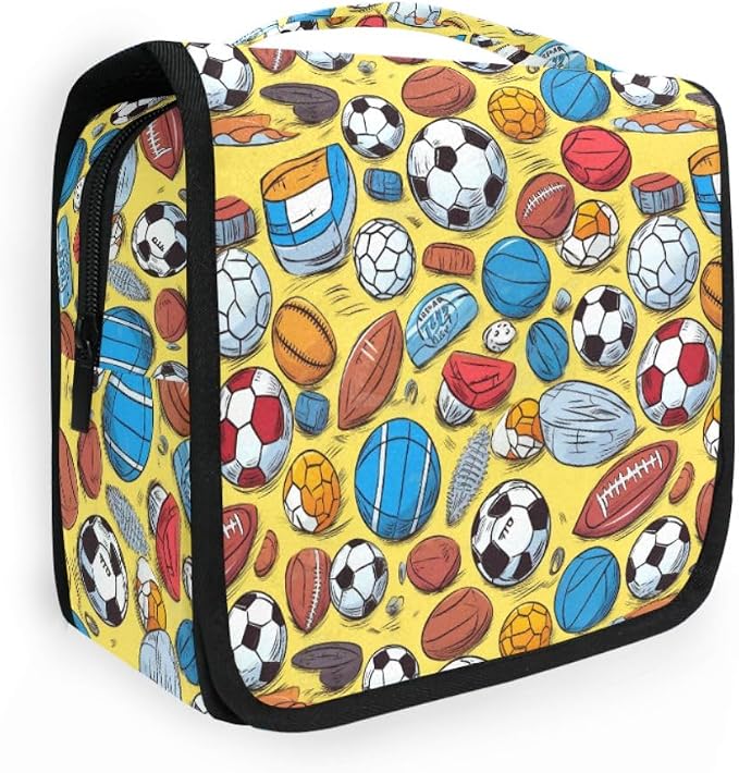 senya Hanging Travel Toiletry Bag -410 - Football Kit Makeup Case Cosmetics Organizer for Men Women