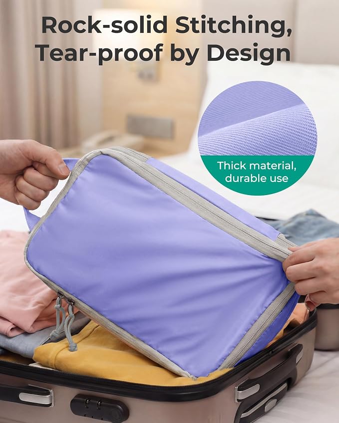 BAGSMART 6 Set /4 Set/2 Set Compression Packing Cubes for Travel, Lightweight Luggage Organizer Bags, Durable Space Saver Bags Travel Essentials
