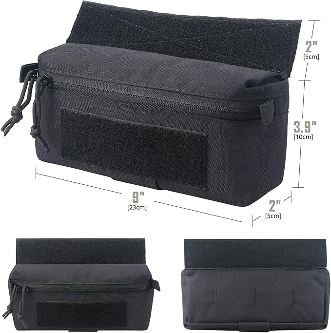 WYNEX Tactical Dump Drop Pouch, Dangler Pouch Utility Tool Pack Sub Abdominal Carrying Bag EDC Pocket Organizer Accessories for Plate Carrier Chest Rig