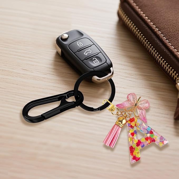 Metal Keychains for Women Men, Key Chain Ring Clip Holder Organizer for Home Car, Cut Keyring Accessories