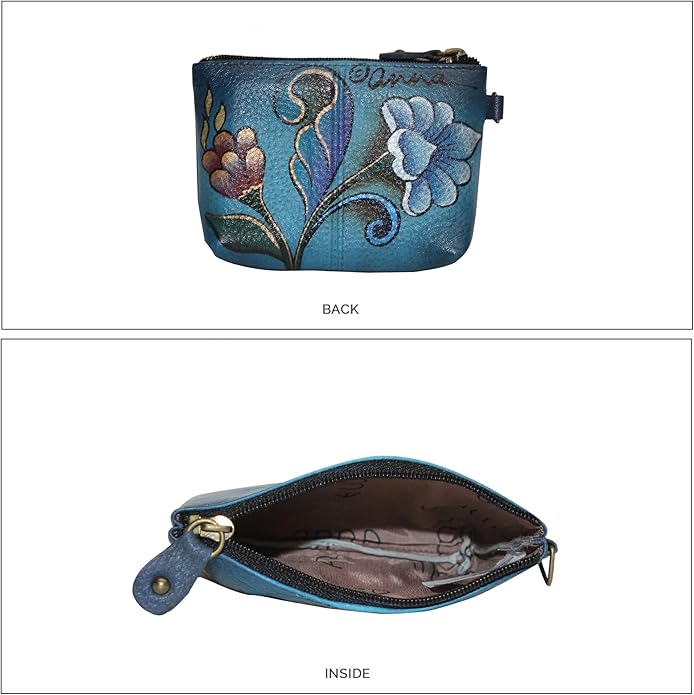 Anna by Anuschka Women's Hand Painted Leather Coin Pouch Purse