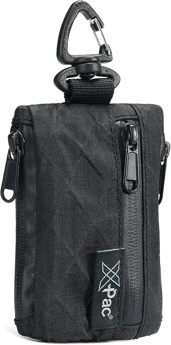 Minimalist Zip Wallet for Men EDC Pouch Key Holder Small Organizer for Cards Cash Coins and AirPods Made with X PAC VX21 Waterproof Durable Everyday Carry Bag with Clip