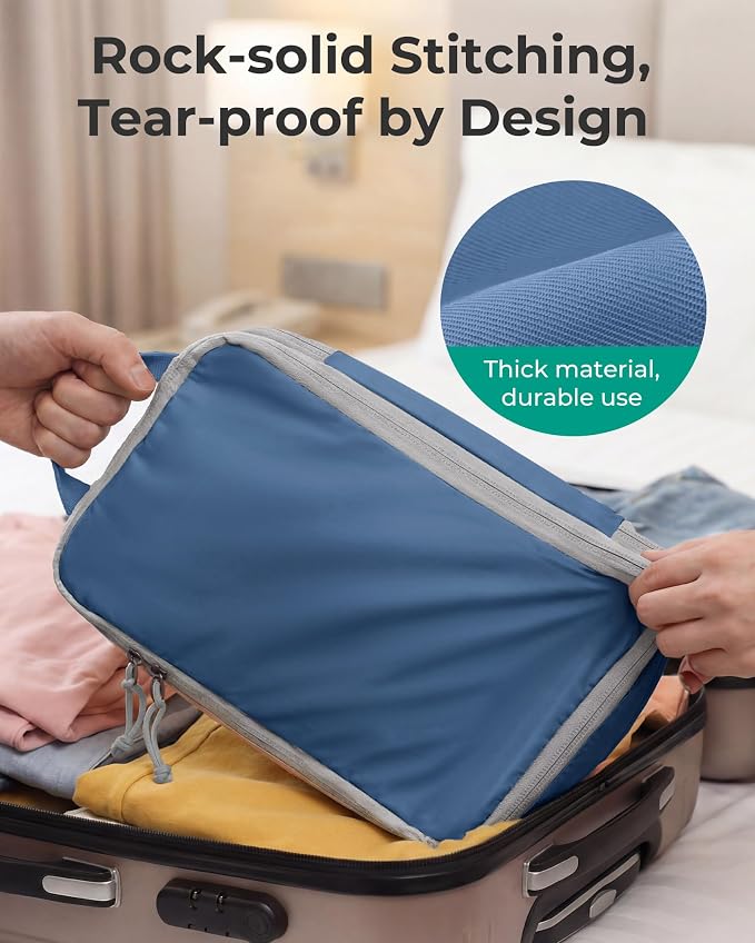 BAGSMART 6 Set /4 Set/2 Set Compression Packing Cubes for Travel, Lightweight Luggage Organizer Bags, Durable Space Saver Bags Travel Essentials