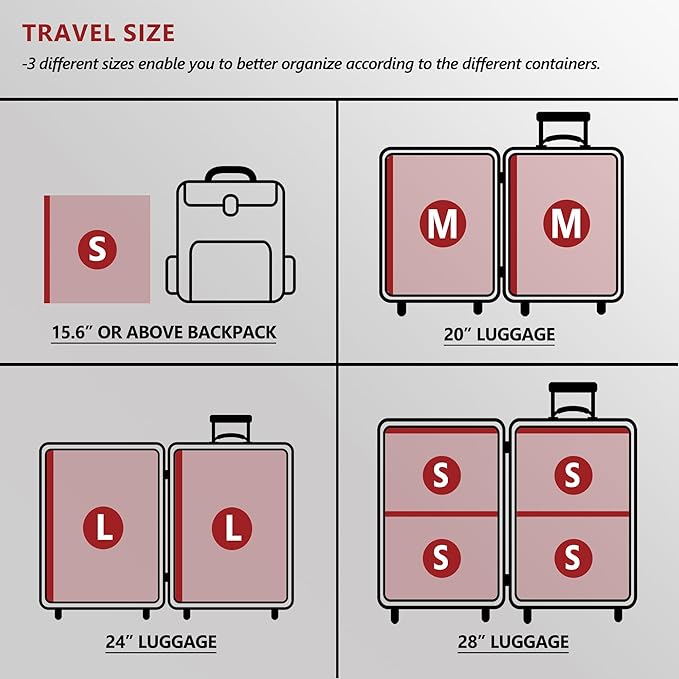 Travel Vacuum Bags for Clothing with Rechargeable Electric Pump, Compression Packing Cubes Organizer Storage for Luggage Suitcase, Space Saver Seal Bags for Vacation Cruise, 12 Combo