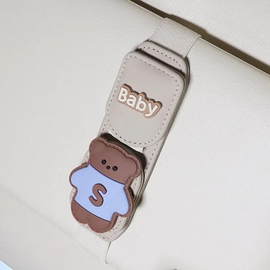 Car Sunglasses Holder Eyeglass Clip with Sun Visor Storage for Cards Magnetic Eyewear Clamp Car Decor