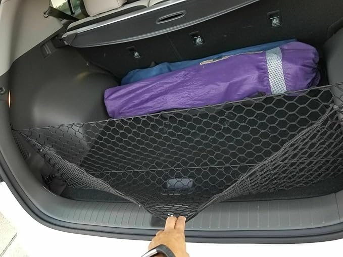 Trunk Organizer Cargo Net for KIA SPORTAGE 2017-2026 – Envelope Style Cargo Net for SUV – Premium Mesh Elastic Car Trunk Organizer Vehicle Carrier Storage – Compatible with Sportage