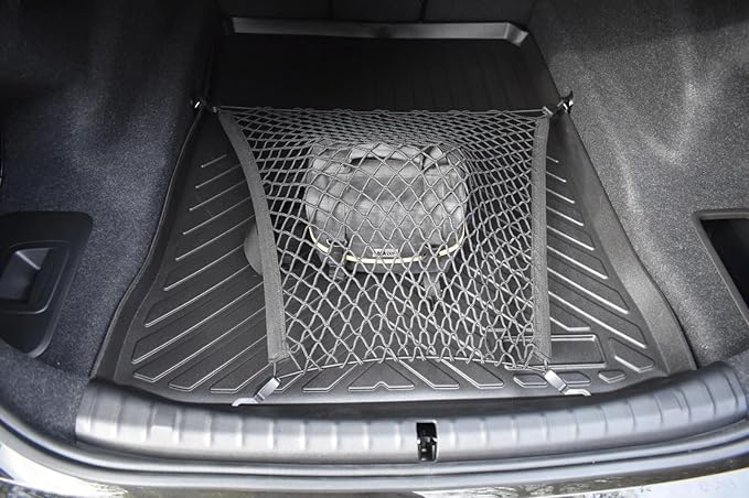 Trunk Organizer Cargo Net for BMW 5-Series 1999-2023 – Floor Style Cargo Net for Sedan – Premium Mesh Car Trunk Organizer Vehicle Carrier Storage – Compatible with BMW 5-Series
