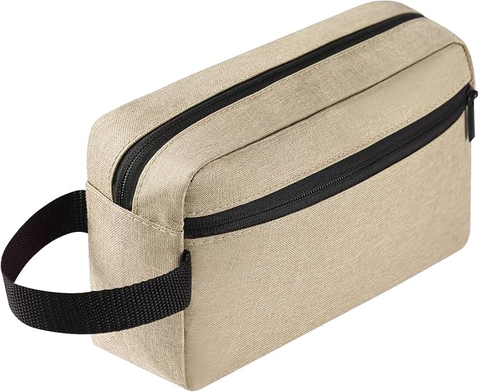 Icramsy Travel Toiletry bag Toiletry bag for women men Hanging Cosmetic bag Travel accessories for Women Men (Khaki)