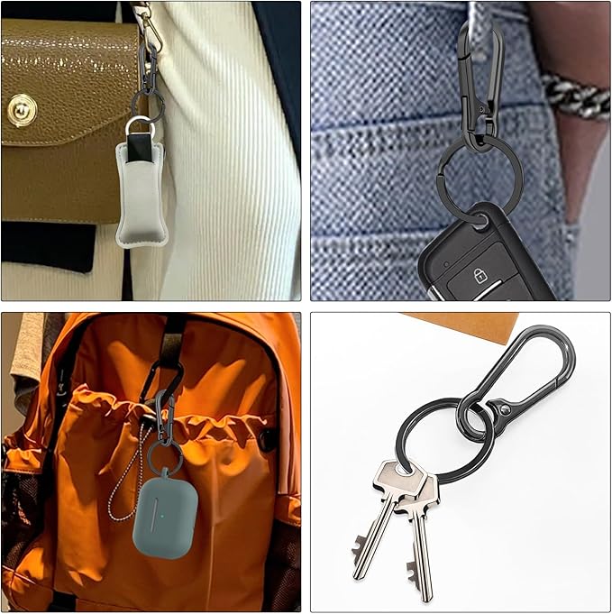 Metal Keychains for Women Men, Key Chain Ring Clip Holder Organizer for Home Car, Cut Keyring Accessories