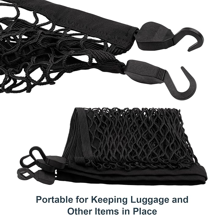Cargo Net for SUV Car Trunk Net Organizer with ABS Hook Elastic Storage Mesh Nets 31.5 x23.6 inches Stretch to 70.8 x 47.2 inches for Pickup Trucks Tailgate Netting Accessories