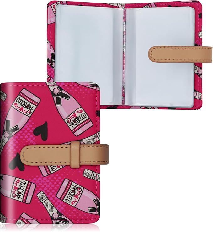 Credit Card Holder with 26 Suitable Slot, ID Card Case PU Leather Wallet for Women Men Business Organiser Pocket (Bottle)
