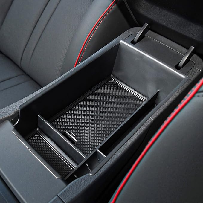 TACOBRO Center Console Organizer Compatible with Hyundai Sonata 2020 2021 2022 2023 Accessories, Sonata N-Line/Limited Insert Tray Secondary Storage Armrest Box ABS Black