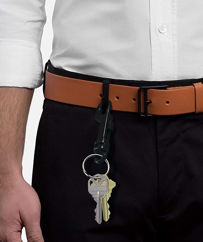 Lucky Line Key Clip for Backpacks, Belts, Keys, Party Favors, Arts and Crafts, Black, 25 per Bag (41520)
