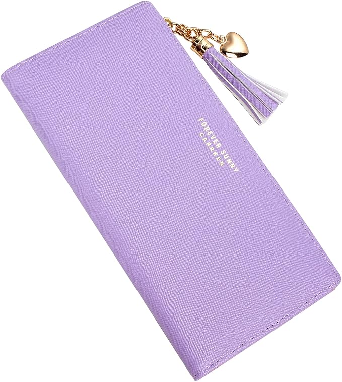 Valentoria Womens Wallet Cute Elegant Long Slim Card Holder Case Minimalist Coin Purse Thin Tassels Zip Clutch Wallets for Girls Ladies | Cute, Elegant, Long, Slim, Case, Minimalist