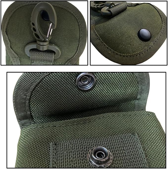 Tactical Key Pouch - Military EDC Pocket Pouch as Keychain Coin Purse Battery Cigarette Case Mini Tool Organizer ID Card Holder Waist Case Earphone Pack (Black-1pc)