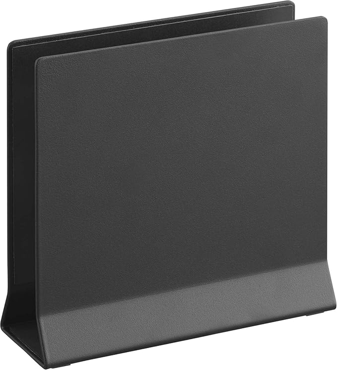 Yamazaki 4499 Slim Laptop Stand, Black, Approx. W 6.3 x D 2.2 x H 6.0 inches (16 x 5.7 x 15.2 cm), Tower Tower Laptop Storage, Vertical Placement, Space Saving