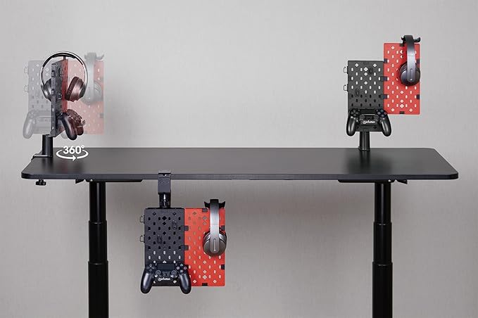 MANHATTAN Clamp-on Desk Pegboard ??360 Degree Rotatable, Desk-Mount ??Desktop Gaming & Office Organizer Accessories Holder ??Lifetime Mfg Warranty ??462518