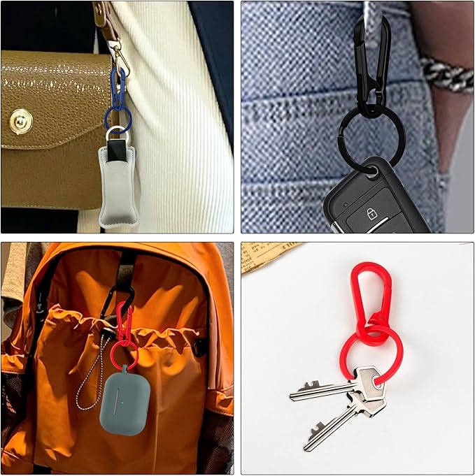 Metal Keychains for Women Men, Key Chain Ring Clip Holder Organizer for Home Car, Cut Keyring Accessories