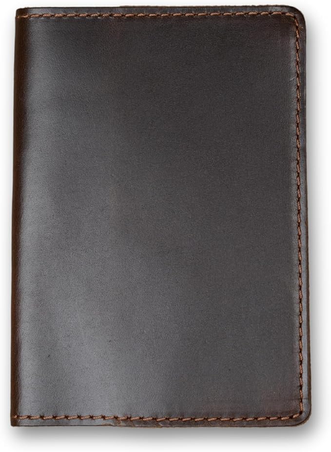 PEGAI Personalized Leather Passport Holder Cover Wallet Travel Essentials | 100% Soft Touch Rustic Travel Wallet Case, International Travel Must Haves | DeKalb (DT Coffee)