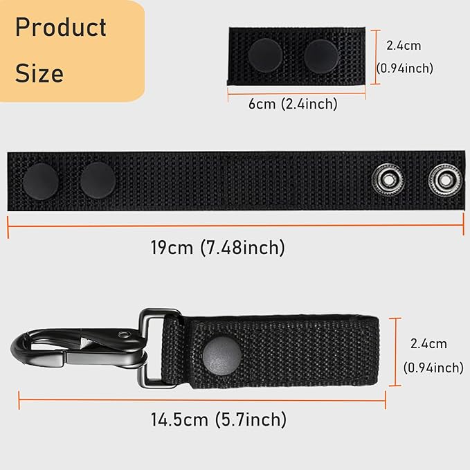 Heavy Duty Belt Keeper Clip, Strong Metal Police Key Chain Clip for Law Enforcement Police Belt Accessories
