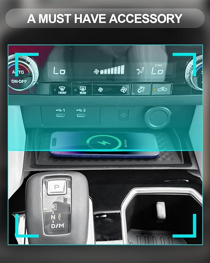 CDEFG for 2025 2026 Outlander Center Console Organizer for 2025 2026 Outlander Accessories Middle Console Storage Box Wireless Charging Cover
