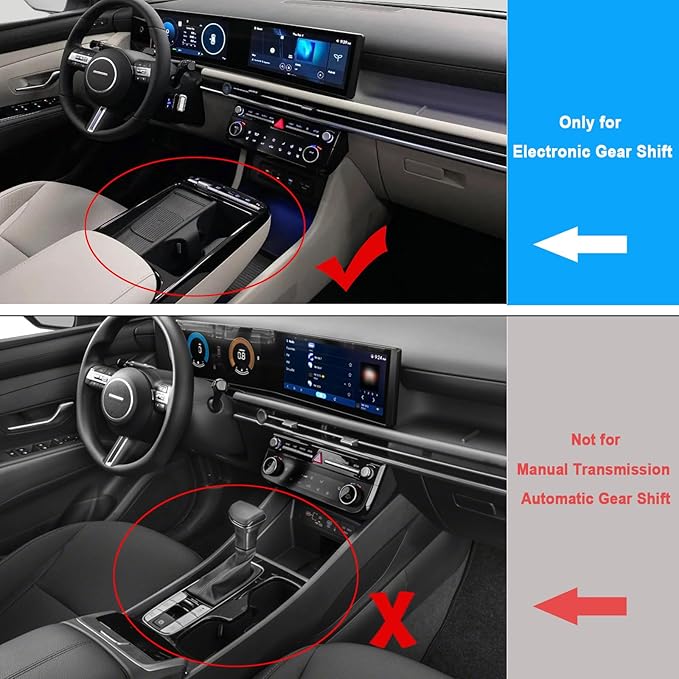 Double Layer (Only for Electronic Shift), 2025 2026 Tucson/Tucson Hybrid/Tucson PHEV Center Console Organizer, Durable ABS Plastic&Anti-Slip Console Tray Insert 2025 Tucson limited Accessories