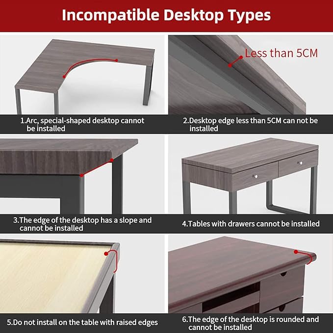 Ergonomics Desk Extender Tray, 9.5x9.1" Punch-Free Clamp on, Foldable Keyboard Drawer Tray, Table Mount Arm Wrist Rest Shelf, Computer Elbow Arm Support